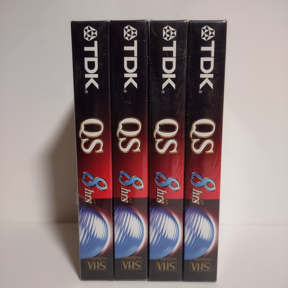 TDK T-160 Pack of 4 8hrs Quality Standard Blank Recordable VHS Tapes BRAND NEW